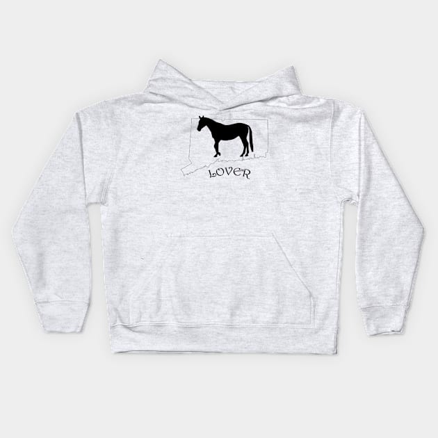 Connecticut Horse Lover Gifts Kids Hoodie by Prairie Ridge Designs